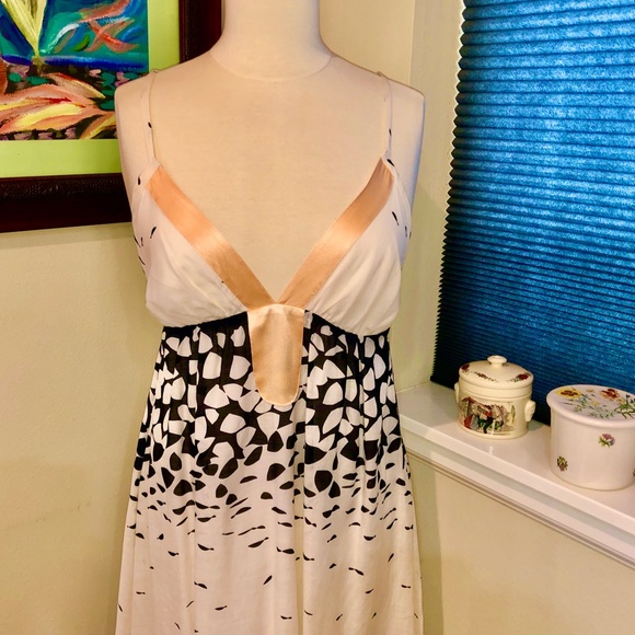 ANTHROPOLOGIE Twinkle by Wenlan Maxi Dress Silk Blend Size S - Picture 5 of 11